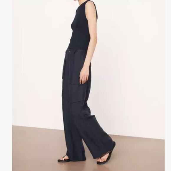 Vince Drop-Waist Wide-Leg Cargo Pant Sz 14 - Picture 3 of 9